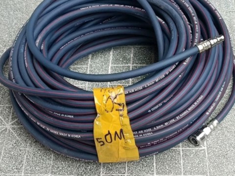 50m dây hơi khí nén 2 sọc đỏ 