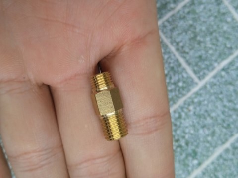 Béc Đồng Phun Khí Gas 2 Đầu Ren Ngoài Phụ Kiện Dàn Máy Khò Lửa HUTACO GAS TORCH